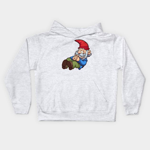 Garden gnome Kids Hoodie by memoangeles